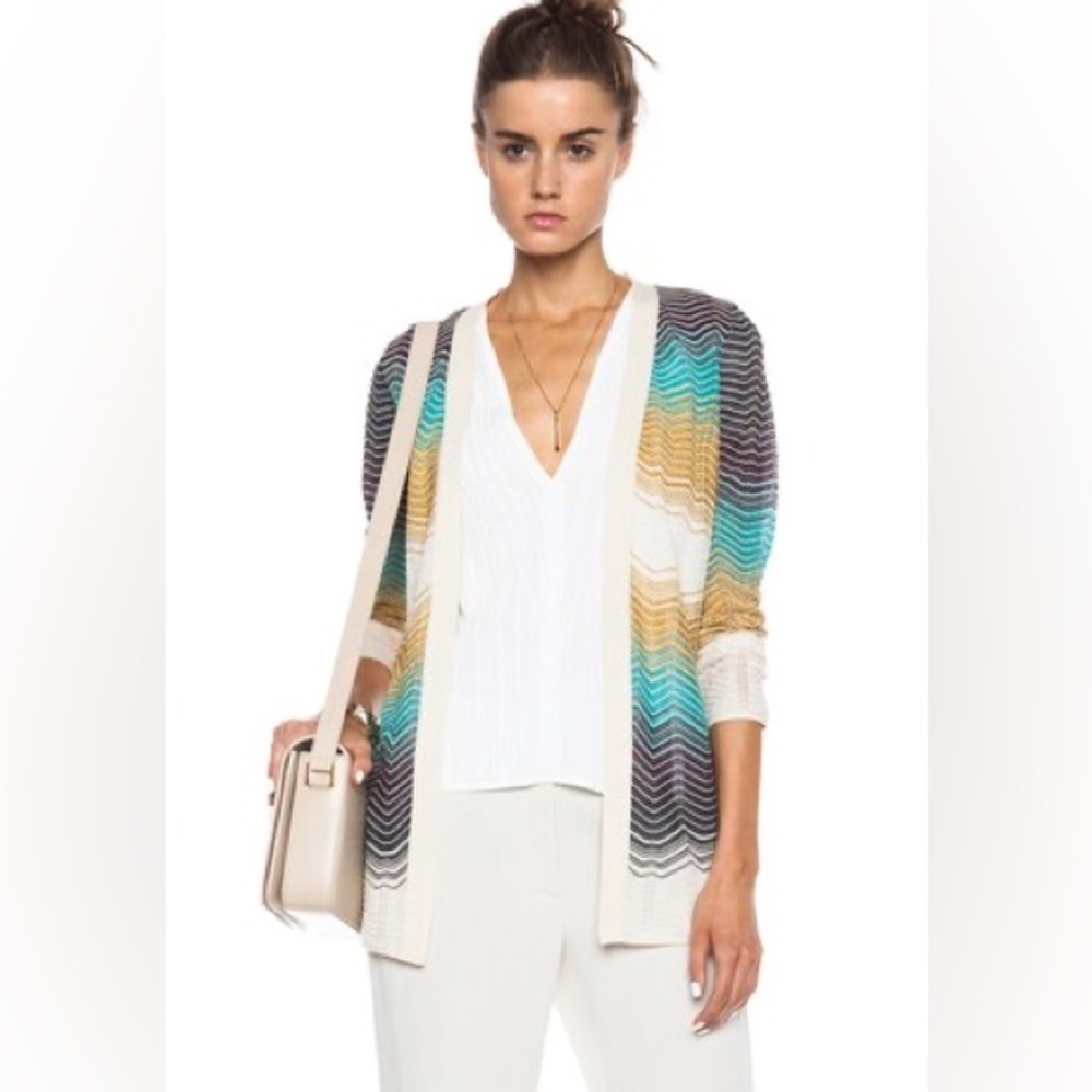 Missoni chevron stripe cardigan sweater - Picture 3 of 12